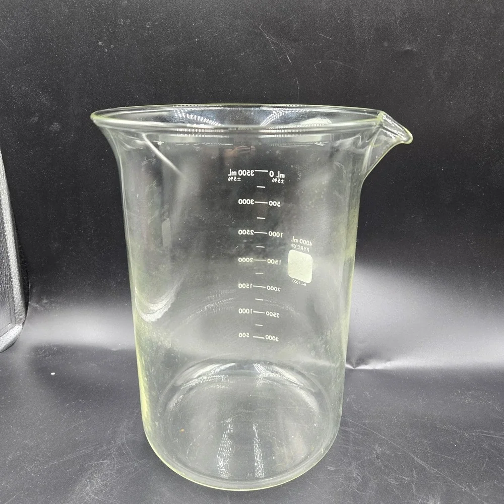 Vintage PYREX 4000ml Large Beaker No 1000 Glassware Laboratory Lab Science